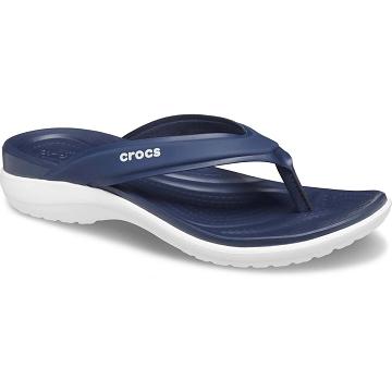 Crocs Capri V Sportiga Flip Sandaler Dam Marinblå | Sverige 0519NWYB